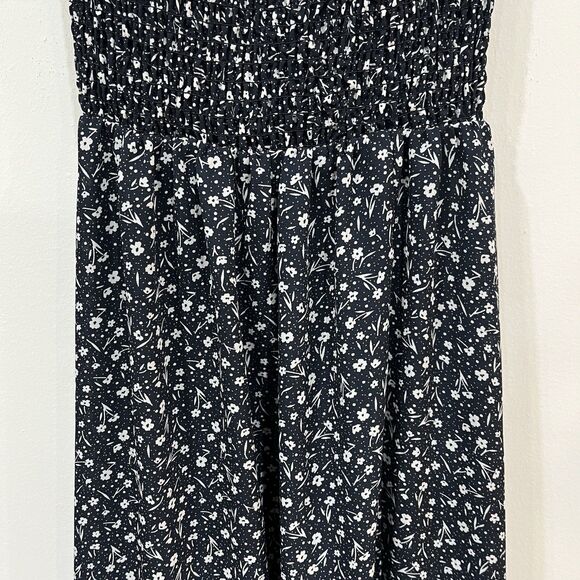 Mi Ami Smocked Floral Maxi Dress Hi Lo Off The Shoulder Size XS - Picture 4 of 7